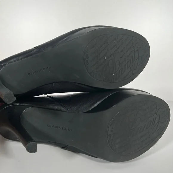 Leather Platform Stiletto Booties - Picture 3 of 14